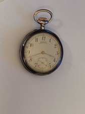 GIRARD PERREGAUX Tula/Niello Silber Taschenuhr Schlesicky Frankfurt 1920 RARI