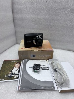 Canon PowerShot A800 / Digitalkamera / Kompakt Kamera Schwarz Top Condition OVP 
