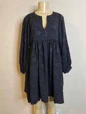 GRADE & GATHER WOMEN'S FLORAL PUFF SLEEVE OVERSIZED DRESS SIZE S