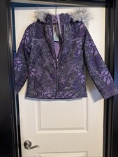 Free Country Purple Girl  s 10/12 Medium Hooded Coat
