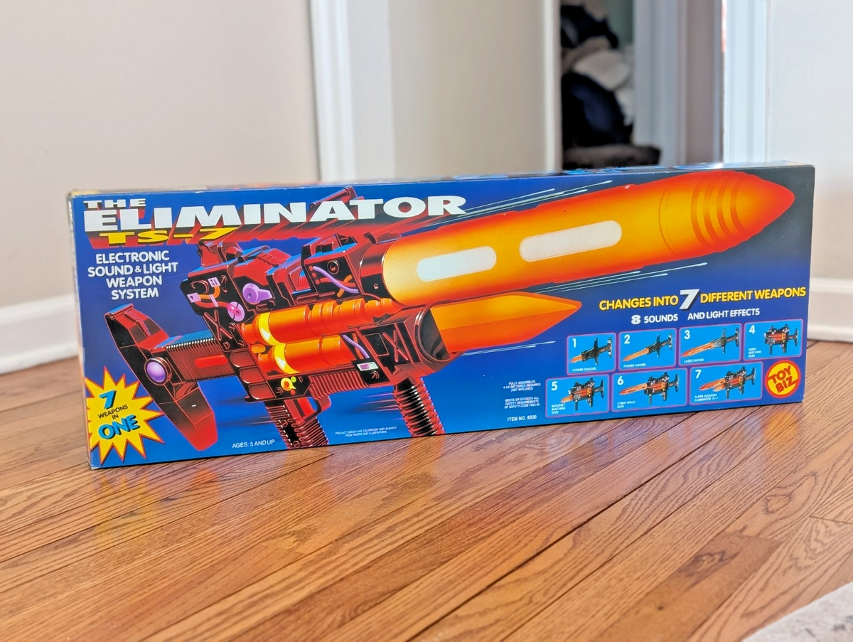 Vtg 1992 The Eliminator Ts-7 Gun Toy Biz Electronics Sound & Light