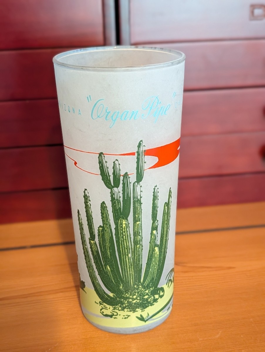 VTG 1950's 60's Arizona "Organ Pipe" Cactus Blakely Oil & Gas Souvenir  Glass | eBay