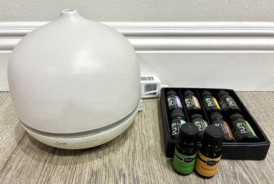 Saje Aroma Om Deluxe Stone Diffuser Purifier Humidifier + 10 Essential Oils!!
