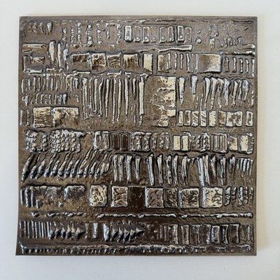 Vintage Brutalist Style 3D Kunststoff Wandfliesen Struktur Metallic 60er 70er 30cm qm