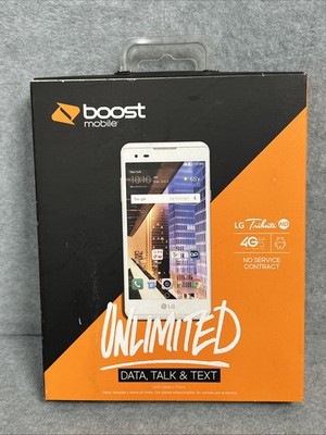NEW Boost Mobile LG Tribute HD White 16GB - 4G LTE Prepaid Phone
