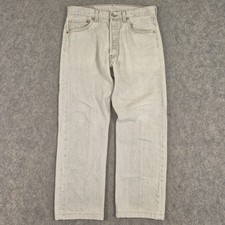 Vintage Levis Jeans Mens 32x30 Fits 30x26 Gray Faded 501 Straight Made USA