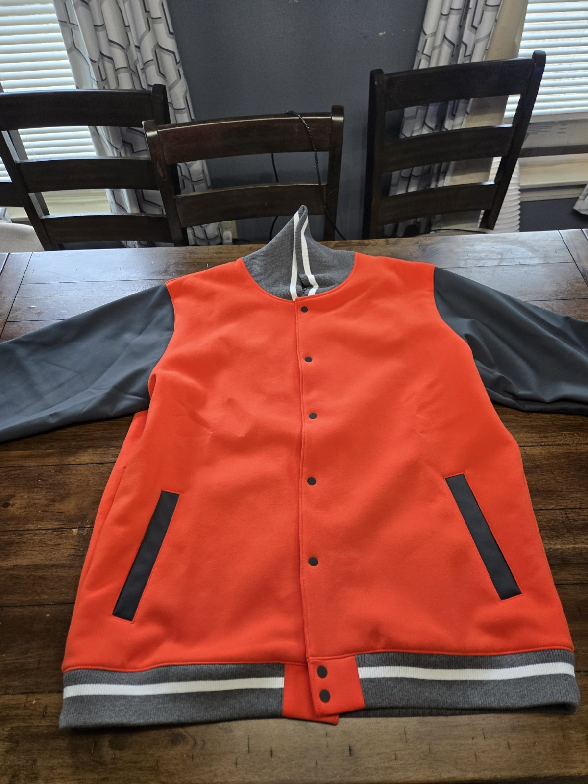 SACAI X NIKE Nike Team Varsity Football Letterman’s Bomber Giacca Arancione DJ5971 820 Uomo XL