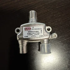 Genesys Mini 2-Way Splitter for Satellite and Antenna TV 5-1002 MHz-130db New
