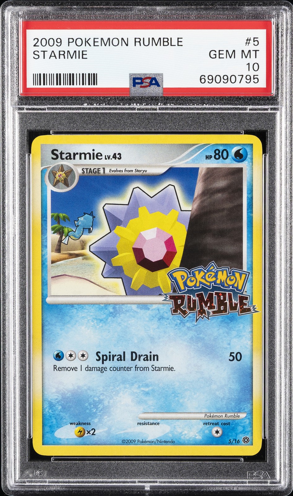 2009 POKEMON RUMBLE #5 STARMIE PSA 10