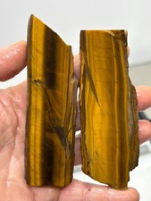 Golden Tiger Eye Agate Rough Slabs Cabbing Lapidary Carving Combo Ship Avail