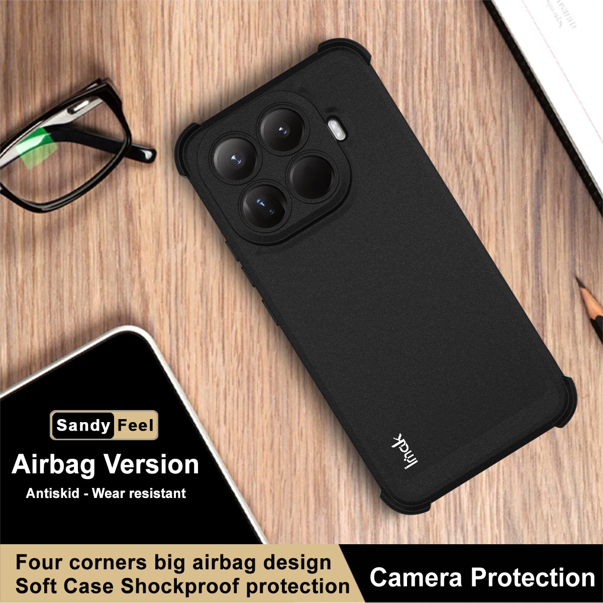 For Xiaomi 15T /Pro Phone Case Shockproof Airbag Clear Soft TPU Matte Cover