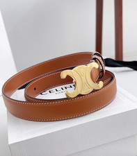 Celine Women's Brown Leather Belt size 100  European Size 85  40 Inch