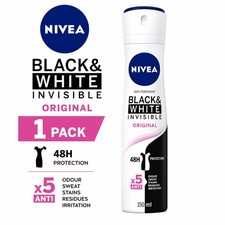 NIVEA Black & White Invisible Original Anti-Perspirant Spray 150ml  Sealed