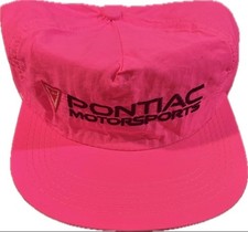 Pontiac Hat, Cap SnapBack, Pink, Made In USA, NEW Vintage Deadstock 1980’s