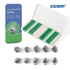 AZDENT Dental Orthodontic Self Ligating Q Pro Bracket MBT/Roth.022 Hooks 345