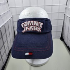 Vintage Y2k Tommy Hilfiger Tommy Jeans Visor Hat Cap Blue Spellout Box Logo 2002 Vintage Y2k Tommy Hilfiger Tommy Jeans Visor Hat Cap Blue Spellout Box Logo 2002