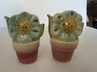 Vintage Shawnee Pottery Flower Pot Salt & Pepper Shakers with Stoppers
