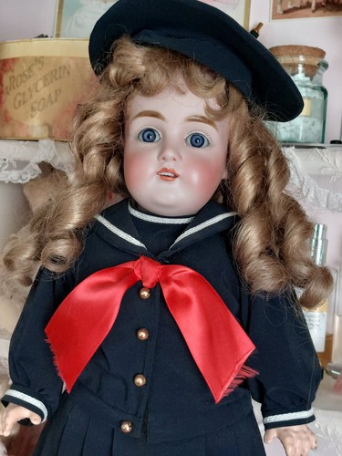 Composition And German Bisque Head Doll 21 Kestner 154 - Picture 4 of 16