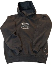 Vtg Orange County Chopper Hoodie Mens Medium Large Faded Black Distressed Y2K