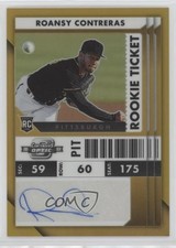 2022 Panini Chronicles Optic Gold Prizm 9/10 Roansy Contreras #51 Auto 19ed