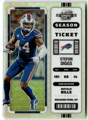 2022 Panini Contenders Optic NFL No. 7 Stefon Diggs Silver Prizm