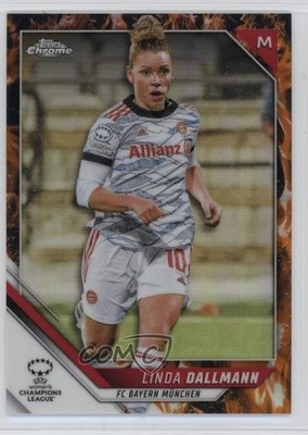 2021 Chrome UEFA Women's Champions League 63/75 Linda Dallmann #49 Rookie RC 1o2