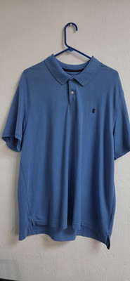 IZOD Advantage Performance Blue Solid Stretch Short Sleeve Polo Shirt XXL