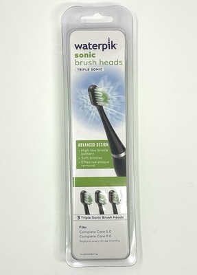 NEW Waterpik Triple Sonic Tooth Brush Heads Replacement STRB-3WB SEALED
