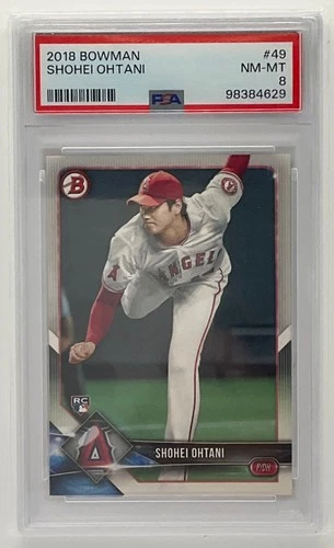 2018 Bowman Shohei Ohtani #49 RC Los Angeles Angels PSA 8