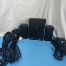 5 Bose Lifestyle Speakers  And Speaker Wires ~ 4 Double Cube & 1 Center Speakers