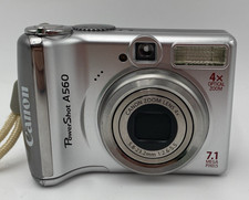 Canon PowerShot A560 Compact Digital Camera 7.1MP Silver Please Read