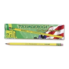 Ticonderoga Yellow Pencil, No.1 Extra Soft Lead, Dozen DIX13881