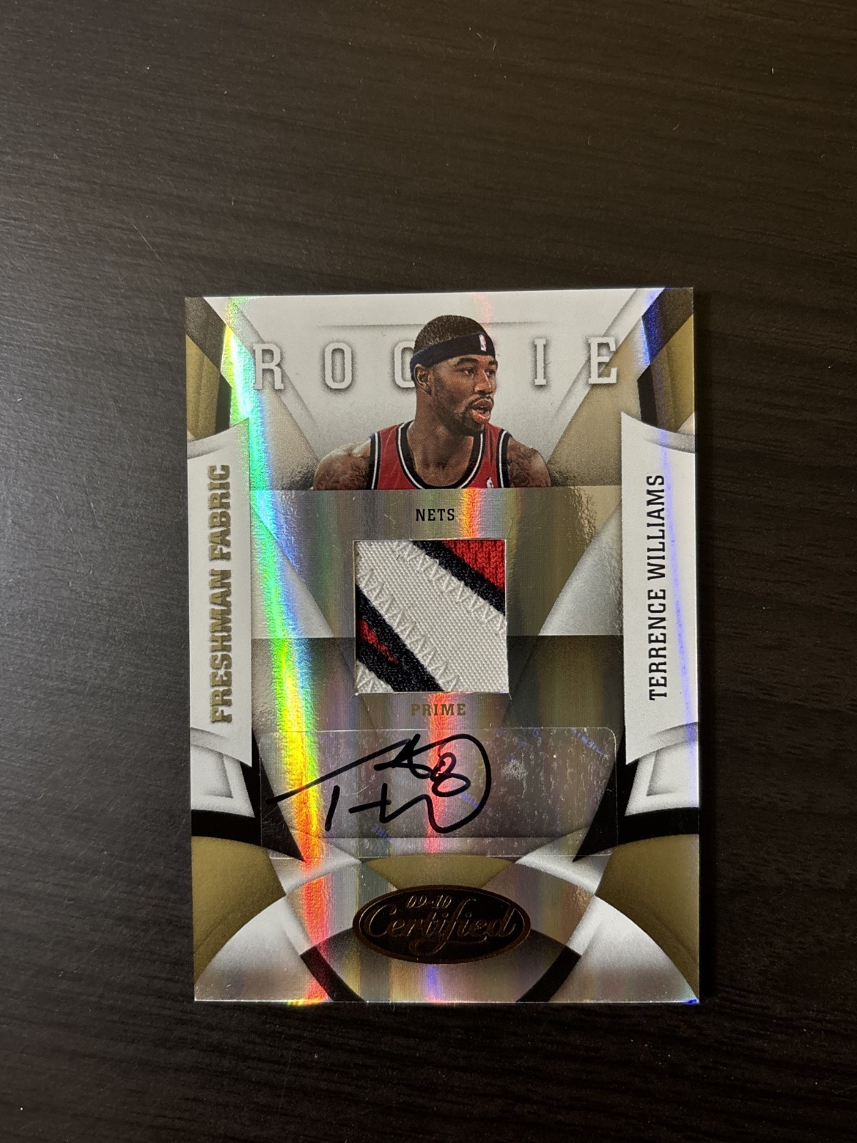 Terrence Williams 2009-10 Certified Freshman Fabric Rookie Prime Patch Auto /25