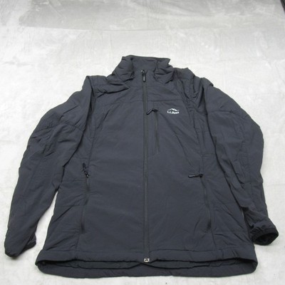 L.L.Bean Jacket Womens Medium Black Helium Casual Rain Wind Hiking Insulated