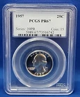1957 PROOF WASHINGTON QUARTER PCGS PR67