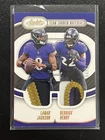 2024 Panini Absolute Football Gold Lamar Jackson / Derrick Henry #TTM-BAL CGC AUTH