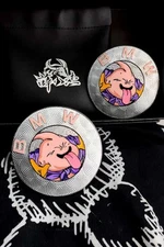 Custom BMW Emblem with Anime Design Handmade Engraved Badge Bimmer Mod Insert