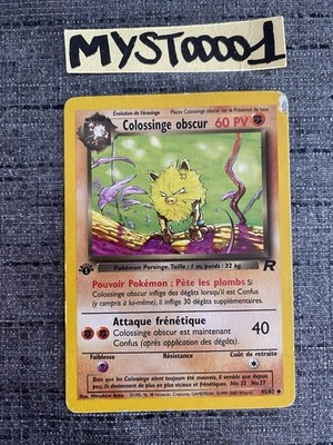 Pokemon Karte Dunkler Koloss 43/82 Edition 1 Team Rocket Wizards Französisch Occ