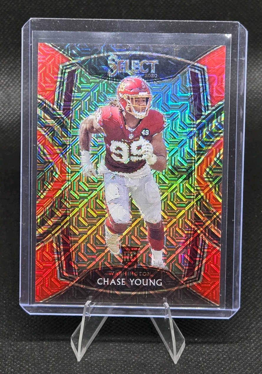 2020 PANINI SELECT ROOKIE CLUB LEVEL RED MOJO PRIZM #264 CHASE YOUNG RC /49 SSP