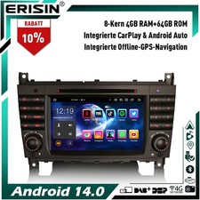 64GB Android 14 Navi Autoradio DAB+ DVD WiFi Mercedes C/CLK/CLC Klasse W203 W209 64GB Android 14 Navi Autoradio DAB+ DVD WiFi Mercedes C/CLK/CLC Klasse W203 W209