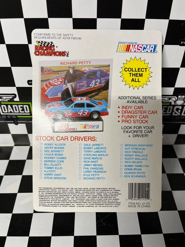 Nascar Racing Champions 1991 Bobby Allison #12 Die Cast StockCar escala 1:64 Foto 2 de 2