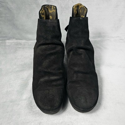 Fly London Yama Back Suede Wedge Ankle Lace Up Booties Size 40 Gorpcore Witchy
