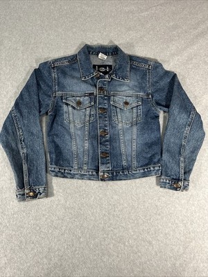 l.e.i. juniors Sz Medium Button Down Jean Jacket Classic Retro Westernwear