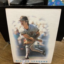 1986 Topps #516 Giants Leaders (Greg Minton) San Francisco Giants Baseball Card