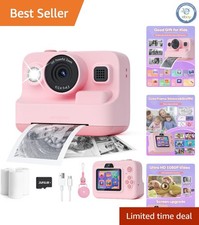 Portable Kids Camera 1080P Instant Print - Safe Fun Toy for Young Artists