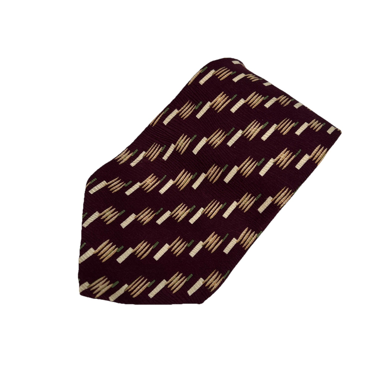 FOSSIL Maroon Beige Brown Patterned Train Peekabo… - image 1