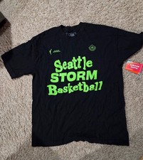 WNBA Seattle Storm Playa Society Black T-Shirt Size L- Brand New With Tags