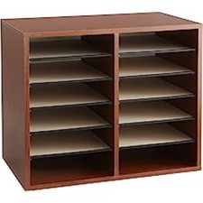 Safco Adjustable Desktop Literature Organizer- 12 Compartments. 9420CY,NEW,