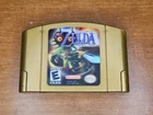 Legend of Zelda Majora's Mask N64 Gold Hologram Cart Authentic Nintendo OEM