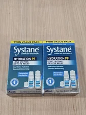 (×2)💧Systane Hydration Preservative-Free Eye Drops Dry Eye Relief Exp Jan 2027 